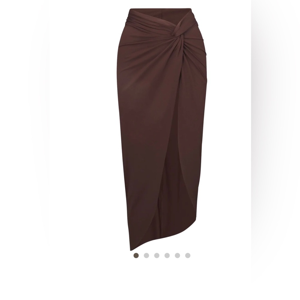 Skims Cocoa Sarong Swim skirt- Brand New tags